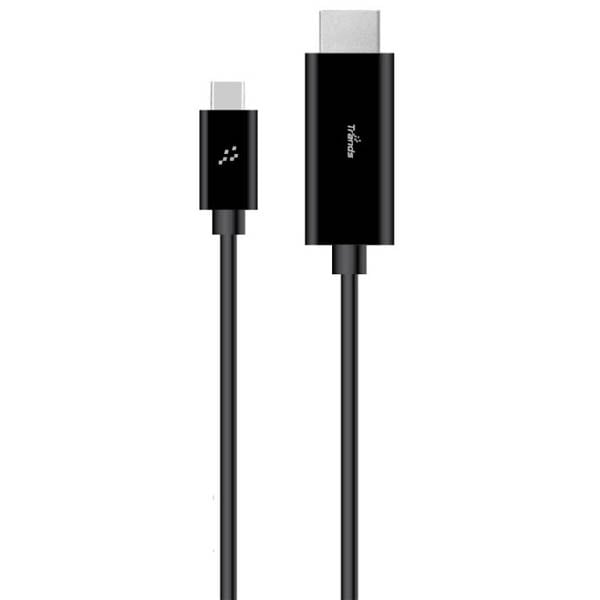 Trands USB-C To HDMI Cable 1.8m Black Trands USB-C To HDMI Cable 1.8m Black