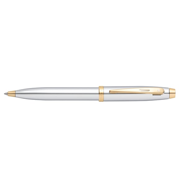 Sheaffer 100 Chrome With Gold Tone Ballpoint Pen