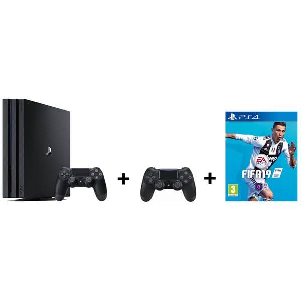 Sony PS4 Pro Gaming Console 1TB Black + Extra Controller + FIFA 19 Game