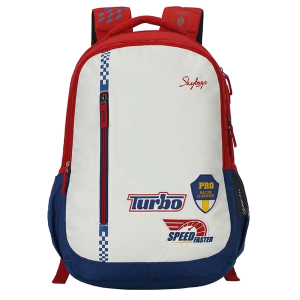 Skybag BPFIGE1WHT, Figo Extra 01 Unisex White School Backpack 30 Litres Skybag BPFIGE1WHT, Figo Extra 01 Unisex White School Backpack 30 Litres