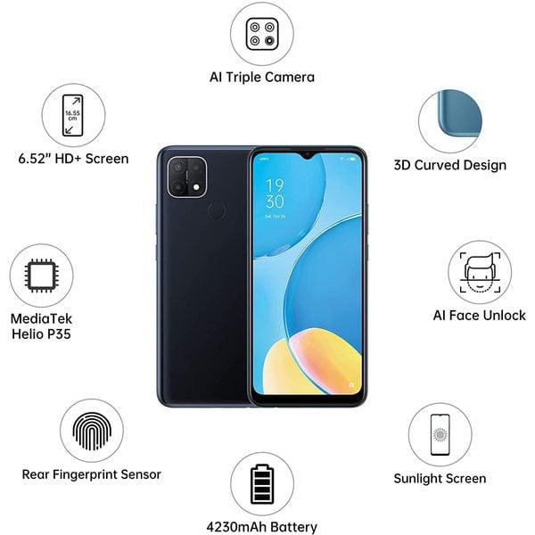 Oppo A15 CPH2185 DS 32GB/3GB Dynamic Black 4G Smartphone Oppo A15 CPH2185 DS 32GB/3GB Dynamic Black 4G Smartphone