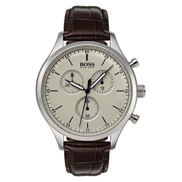 Hugo Boss Companion Watch For Men with Brown Leather Strap