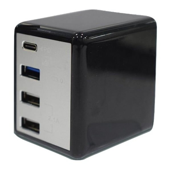 Inet 4 Port Quick Wall Charger - Black Inet 4 Port Quick Wall Charger - Black