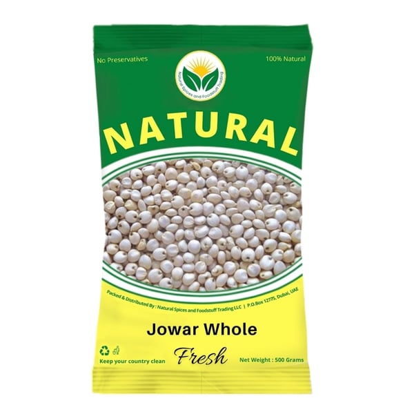 Natural Fresh Jowar White (whole) 1 Kg