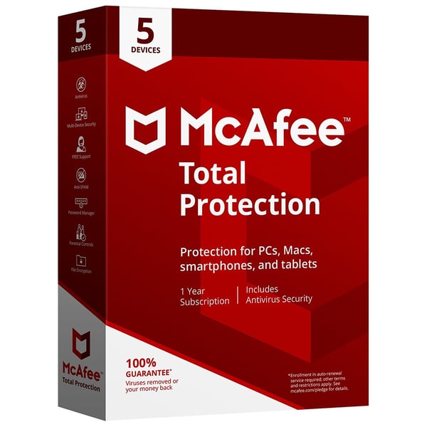 McAfee Total Protection 2018 (1 Year) 5 Devices