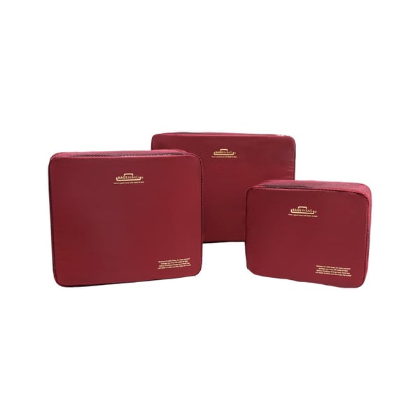 Bags in Bag BCLGC3 3Type Case Pouch Burgundy Bags in Bag BCLGC3 3Type Case Pouch Burgundy
