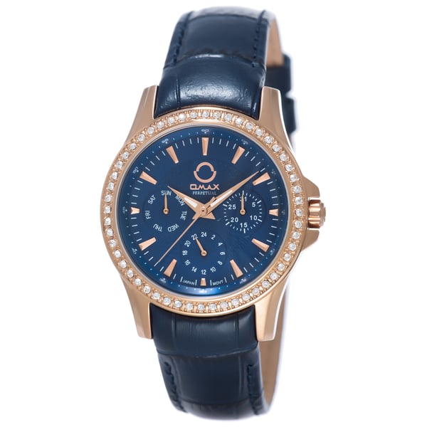 Omax PL08R44I Women's Multifunction Leather Watch