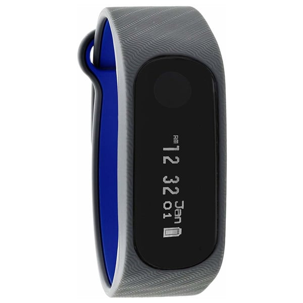reflex 2.0 smart band in cool grey with electric blue accent