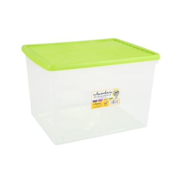 Wham Box &Lid Clear/Lime 50L
