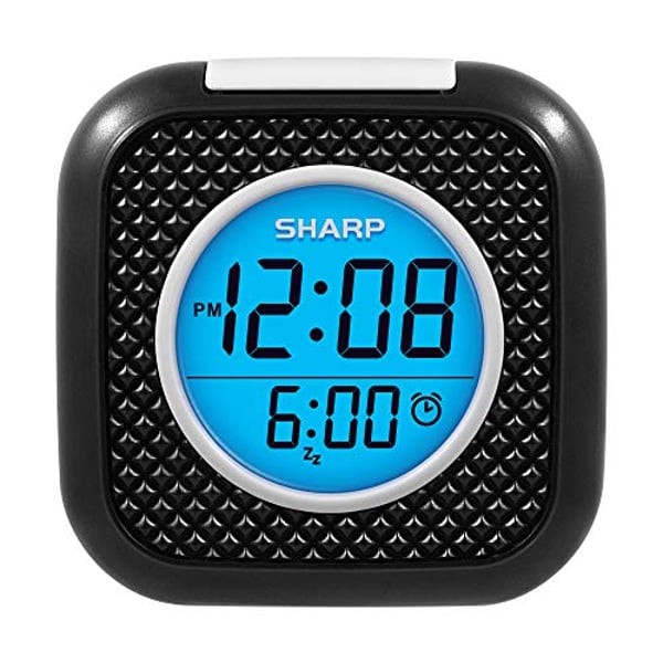 Sharp Pillow Personal Alarm Clock - Wake To Vibration Or Beep! - Use On Nightstand Or Under Pillow! - Great For Travel Or Home Use - Battery Operated - Black