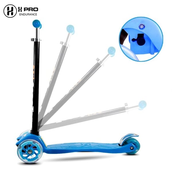 H Pro 3 Wheel Kick Scooter For Kids Boys Girls Adjustable Height Pu Wheels HM0003WS-2