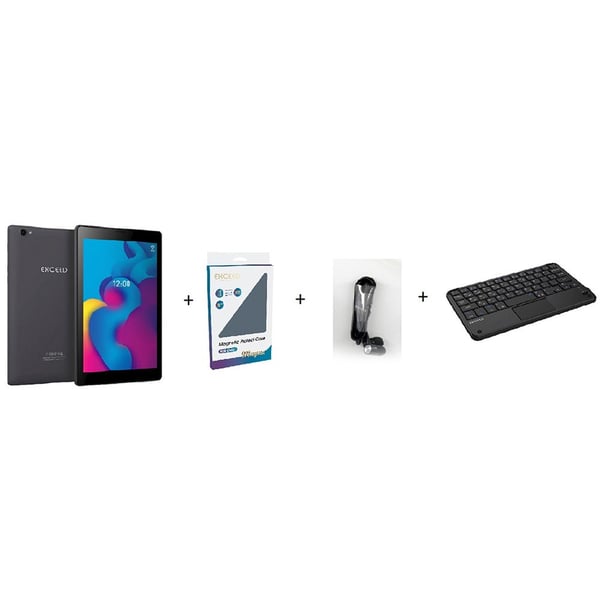 Exceed EX8S1BL-KIT Tablet - WiFi+4G 32GB 3GB 8inch Grey + Cover + Headset + Keyboard Exceed EX8S1BL-KIT Tablet - WiFi+4G 32GB 3GB 8inch Grey + Cover + Headset + Keyboard