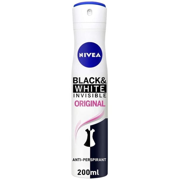 Nivea Invisible Original Black and White Deodorant Spray For Women 200ml Nivea Invisible Original Black and White Deodorant Spray For Women 200ml