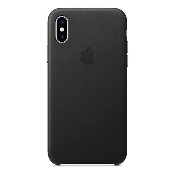 Apple Leather Case Black For iPhone XS