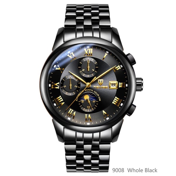 Buy Tevise T9008 Whole Black Automatic Mechanical Metal Men s