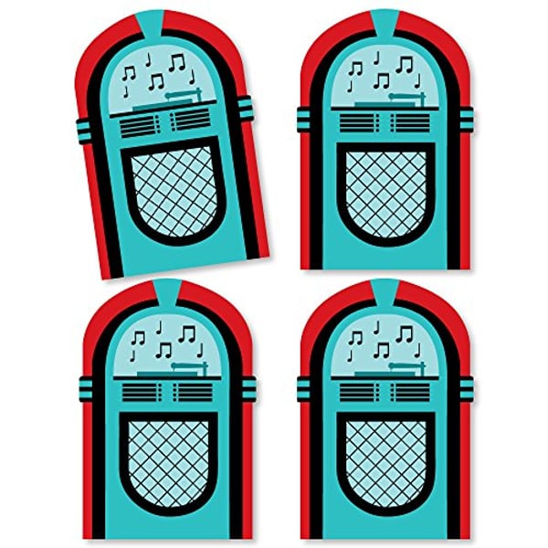 Big Dot of Happiness 50's Sock Hop - Jukebox Decorations Diy 1950S Rock N Roll Party Essentials - Set Of 20