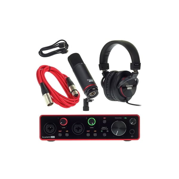 Focusrite Scarlett Solo 3rd Gen Studio Bundle with Mic & Headphones