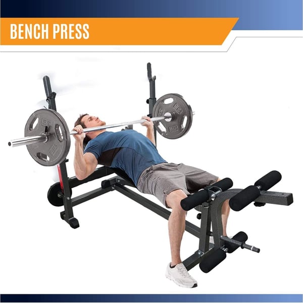 Sparnod Fitness SWB-65/518GA Adjustable Weight Bench for Full Body Workout (Free Installation) - Heavy-duty Exercise Bench - Foldable Flat/Incline/Decline - Multifunction (5 exercises) - for Home Gym Sparnod Fitness SWB-65/518GA Adjustable Weight Bench for Full Body Workout (Free Installation) - Heavy-duty Exercise Bench - Foldable Flat/Incline/Decline - Multifunction (5 exercises) - for Home Gym
