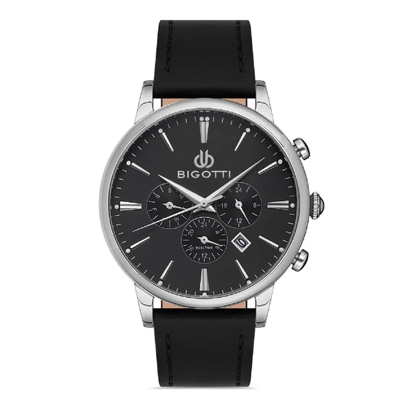 Bigotti Milano Mens Leather Strap Watch - Bg.1.10314-1 Bigotti Milano Mens Leather Strap Watch - Bg.1.10314-1