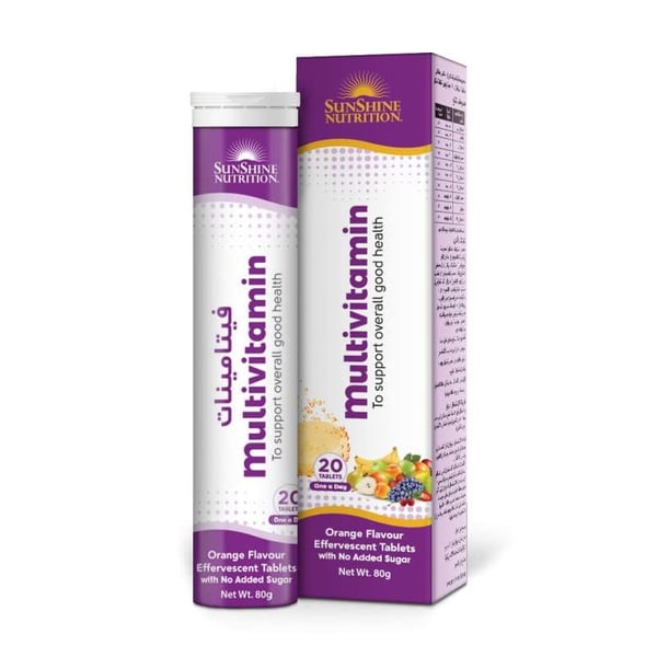 sunshine nutrition multivitamin effervescent 20 tablets