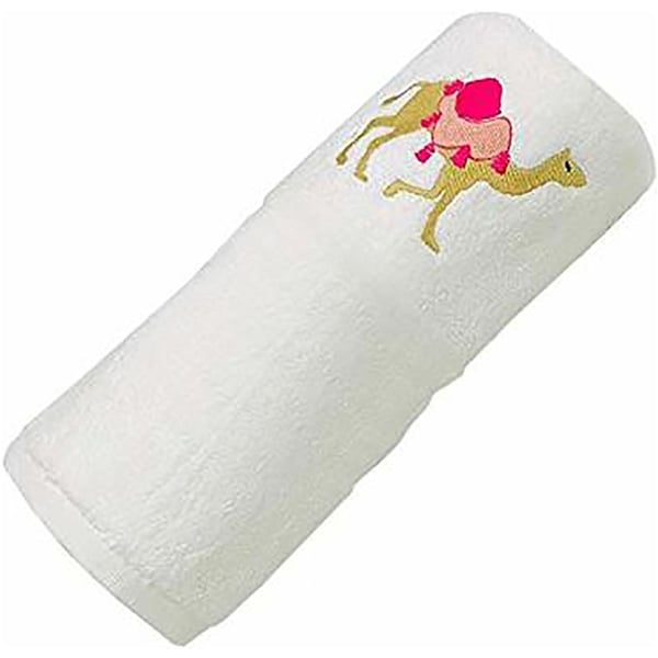 Personalized For You Cotton White Camel Pink Embroidery Bath Towel 70*140 cm