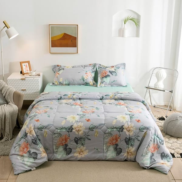 Buy RISHAHOME 4 Piece Twin Size Comforter Set 1 comforter 1
