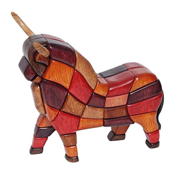 Novica Red And Brown Power Ishpingo Wood Sculpture, 10.75