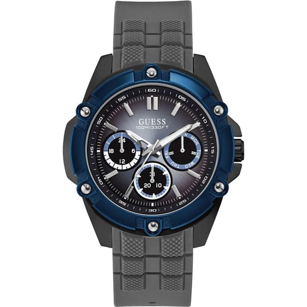 Guess Bolt Grey Silicone Multi-function Watch For Men - W1302G3 Guess Bolt Grey Silicone Multi-function Watch For Men - W1302G3