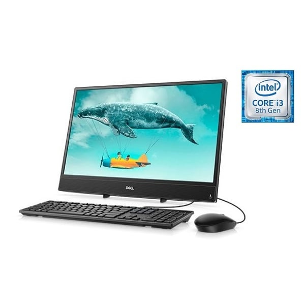 Dell Inspiron 22 3280 All-in-One Desktop - Core i3 2.1GHz 4GB 1TB Shared Win10 21.5inch FHD Black