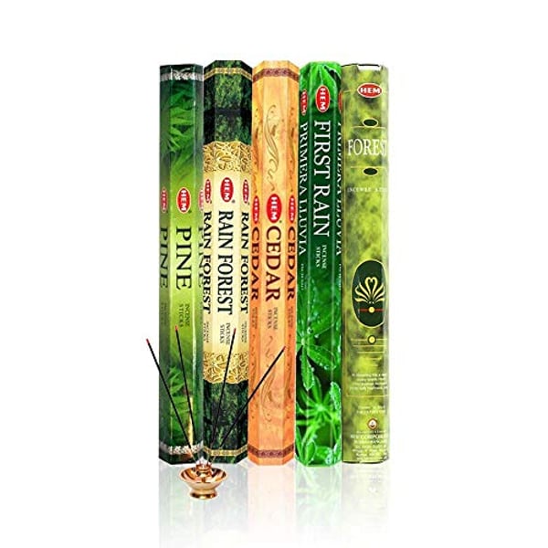 Hem Incense Forest Cedar Pine Rain Forest First Rain 5 X 20, 100 Sticks