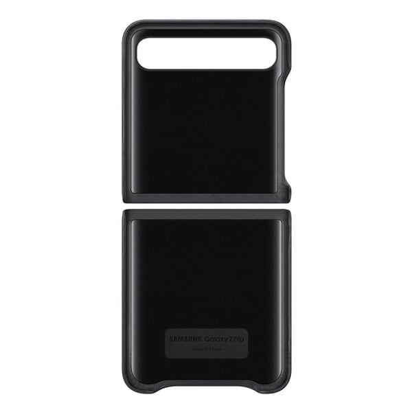 Samsung Galaxy Z Flip Leather Cover - Black Samsung Galaxy Z Flip Leather Cover - Black