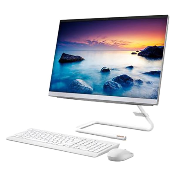 Lenovo IdeaCentre AIO 3 22IIL5 (2019) Desktop - 10th Gen / Intel Core i3-1005G1 / 21.5inch FHD / 256GB SSD / 4GB RAM / Shared Intel UHD Graphics / Windows 10 Home / English & Arabic Keyboard / White / Middle East Version - [F0FQ0050AX]