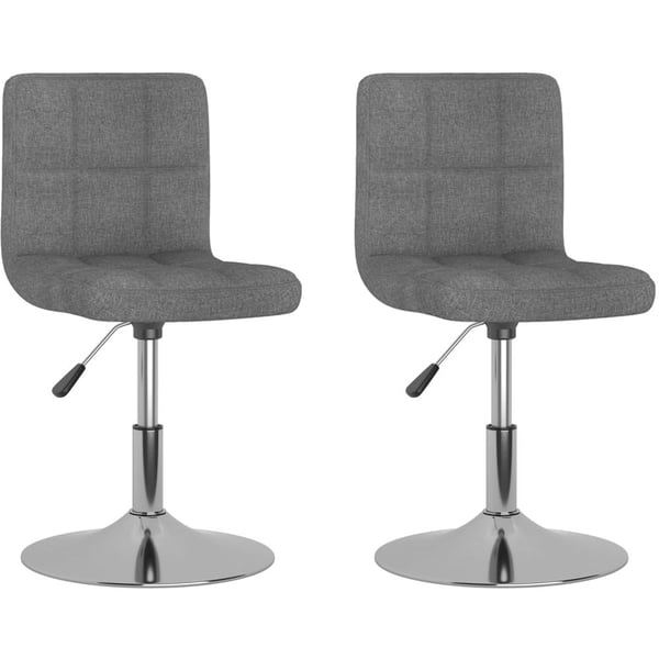 Vidaxl Swivel Dining Chairs 2 Pcs Light Grey Fabric Vidaxl Swivel Dining Chairs 2 Pcs Light Grey Fabric