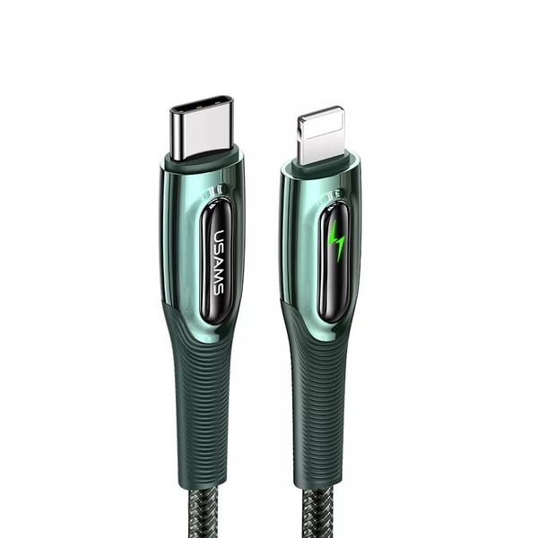 Usams Fast Mobile Phone Charger Type-c To Iphone Data Cable 20w Green Usams Fast Mobile Phone Charger Type-c To Iphone Data Cable 20w Green