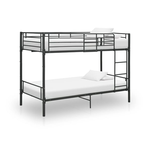 vidaXL Bunk Bed Black Metal 90x200 cm vidaXL Bunk Bed Black Metal 90x200 cm