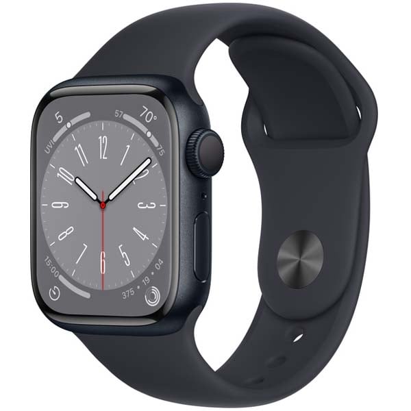 Apple Watch Series 8 GPS 41mm Midnight Aluminum Case with Midnight Sport Band – Regular Apple Watch Series 8 GPS 41mm Midnight Aluminum Case with Midnight Sport Band – Regular