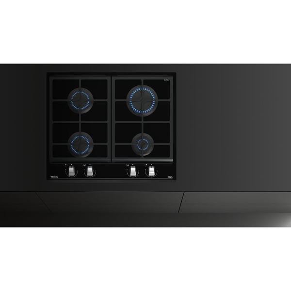 TEKA GZC 64300 Gas on Glass Hob with ExactFlame function in 60 cm of butane gas TEKA GZC 64300 Gas on Glass Hob with ExactFlame function in 60 cm of butane gas
