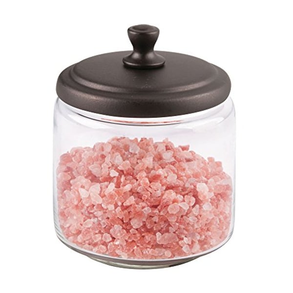 Buy Idesign York Bathroom Vanity Glass Apothecary Jar For Cotton Balls