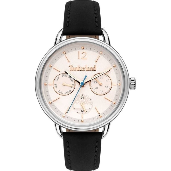 Timberland Nahant Black Leather Watch For Women TBL15646MYS-01 Timberland Nahant Black Leather Watch For Women TBL15646MYS-01