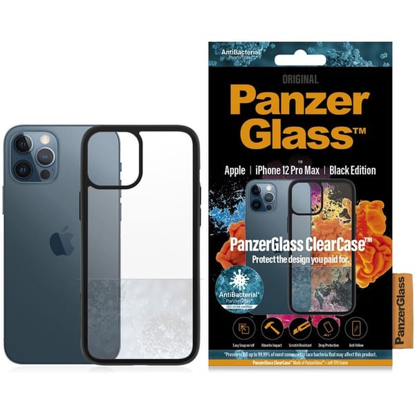 Panzerglass Clear Case with Black Frame iPhone 12 Pro Max