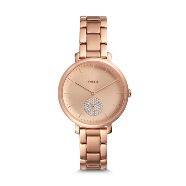 Fossil ES4438 Jacqueline Three-Hand Rose Gold-Tone Stainless Steel Watch