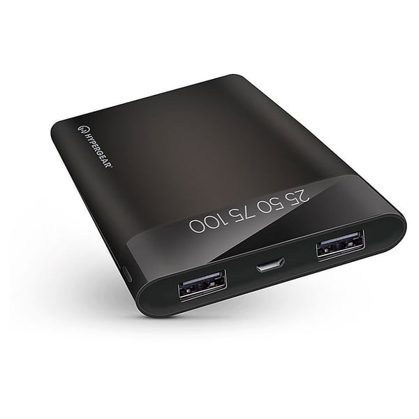 HyperGear Universal Dual USB Portable LED Power Bank 8000mAh HyperGear Universal Dual USB Portable LED Power Bank 8000mAh