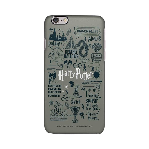 Macmerise Harry Potter Infographic Grey - Sleek Phone Case For Iphone 6s