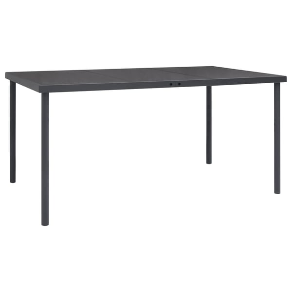 Vidaxl Outdoor Dining Table Anthracite 150x90x74 Cm Steel Vidaxl Outdoor Dining Table Anthracite 150x90x74 Cm Steel