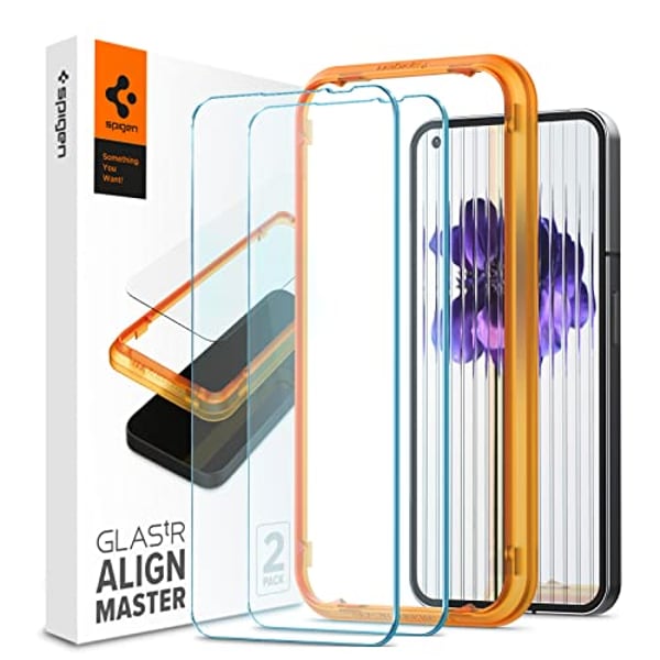 Spigen GLAStR Align Master designed for Nothing Phone (1) Screen Protector Premium Tempered Glass - [Case Friendly - 2 PACK]