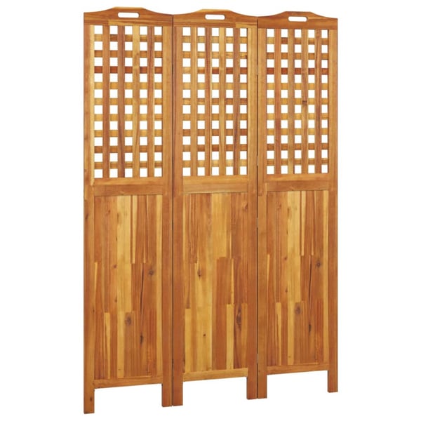 vidaXL 3-Panel Room Divider 121.5x2x180 cm Solid Wood Acacia vidaXL 3-Panel Room Divider 121.5x2x180 cm Solid Wood Acacia