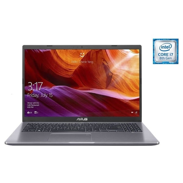 Asus X509FL-EJ256T Laptop - Core i7 1.8GHz 12GB 1TB+128GB 2GB Win10 15.6inch FHD Slate Grey English/Arabic Keyboard