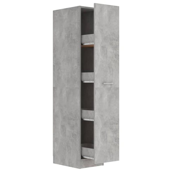 Vidaxl Apothecary Cabinet Concrete Grey 30x42.5x150 Cm Engineered Wood