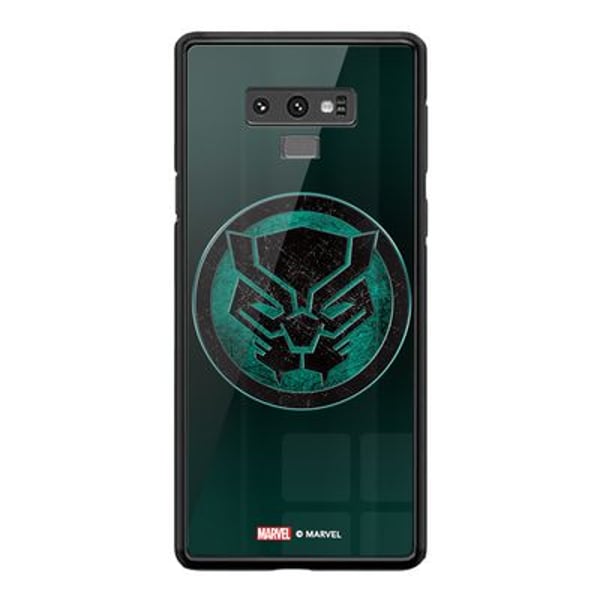 غطاء سامسونج نوت 9 بشعار مارفيل Green Black Panther