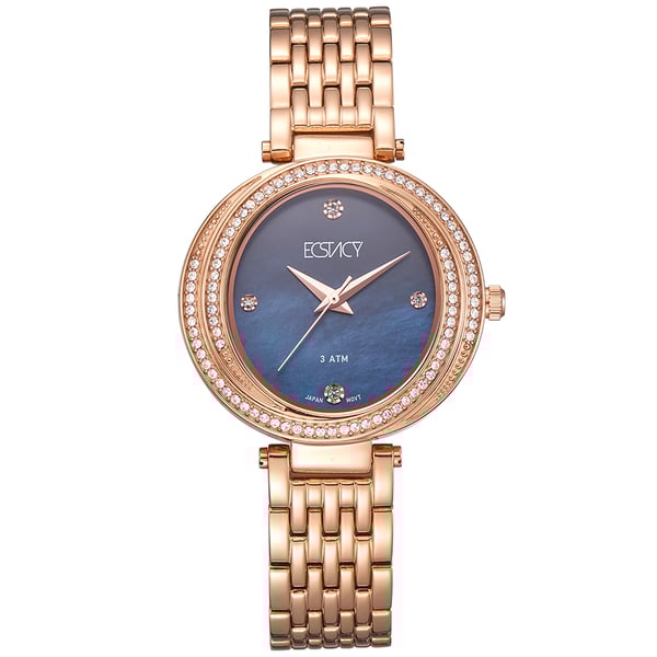 ECSTACY Women's Analog Blue MOP Dial Watch - E8513-RBKML ECSTACY Women's Analog Blue MOP Dial Watch - E8513-RBKML